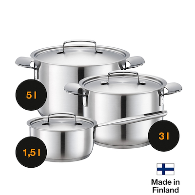 Fikars All Steel kasserolle 1,5 liter