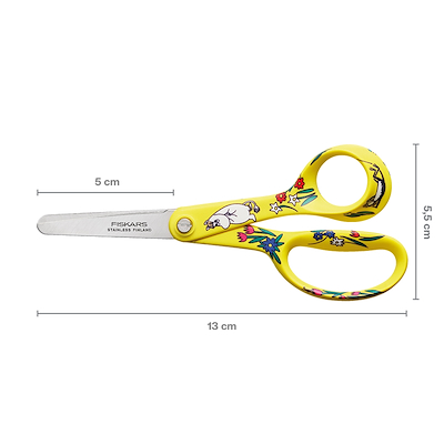 Fiskars x Mumi Snorkfrøknen børnesaks gul 13 cm