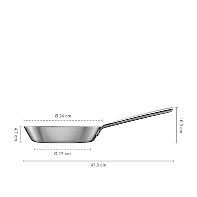 Fiskars Norden stål stegepande Ø24 cm