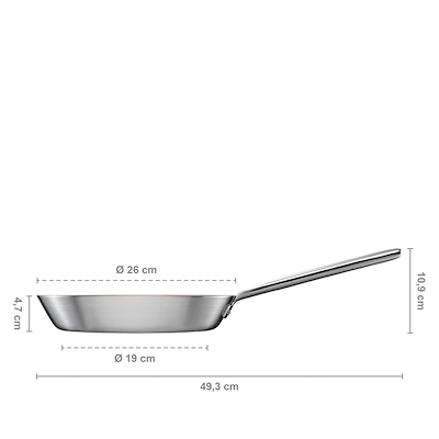 Fiskars Norden stål stegepande Ø26 cm