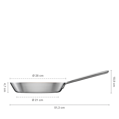 Fiskars Norden stål stegepande Ø28 cm