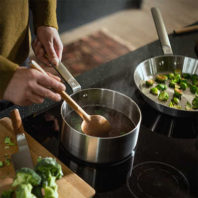 Fiskars Norden stål kasserolle med låg 2,5 liter