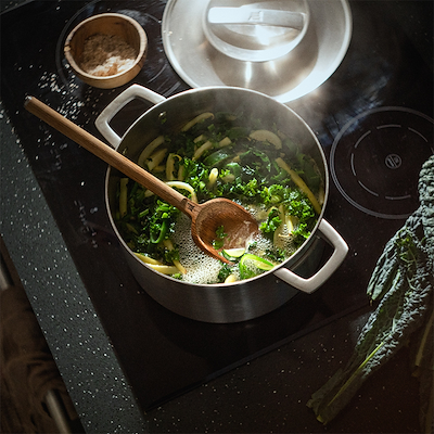 Fiskars Norden stål gryde med låg 5 liter