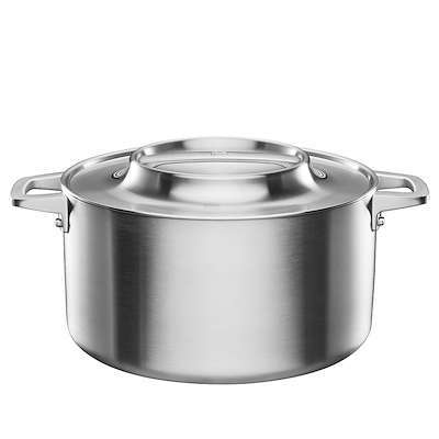 Fiskars Norden stål gryde med låg 5 liter