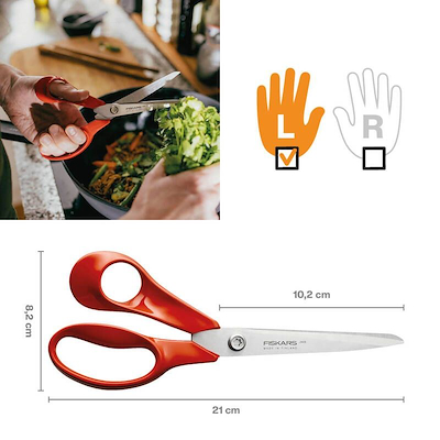 Fiskars Classic universalsaks venstrehåndet orange 21 cm