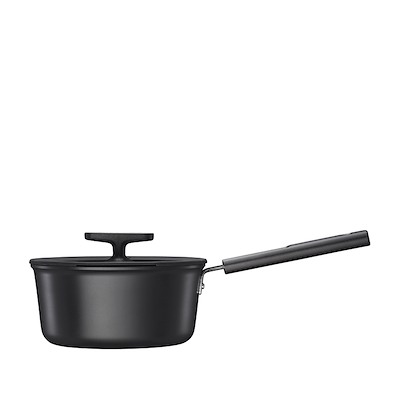 Fiskars Hard Face kasserolle sort 1,8 liter med låg