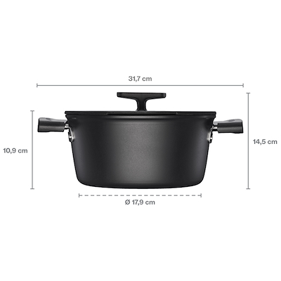 Fiskars Hard Face gryde 3,5 liter med låg