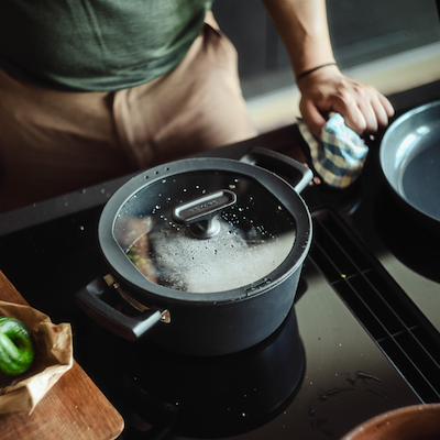 Fiskars Hard Face gryde 3,5 liter med låg