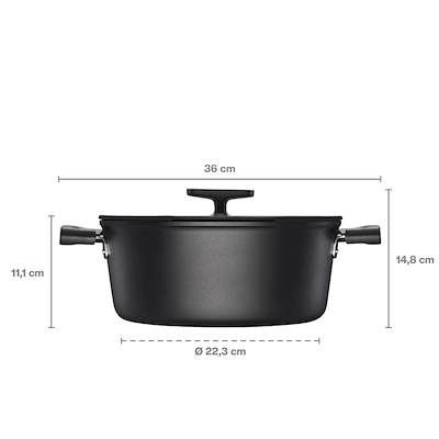 Fiskars Hard Face gryde 5 liter med låg