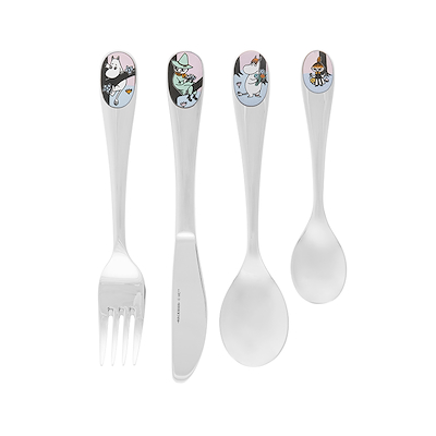 Moomin Arabia Venner for evigt børnesæt stål 4 stk.