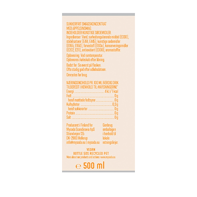 MySoda Orange sukkerfri smagskoncentrat 500 ml