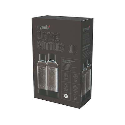MySoda Woody flaske sort 2 stk. 1 liter