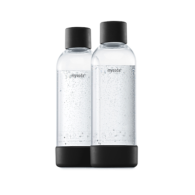MySoda Woody flaske sort 2 stk. 1 liter