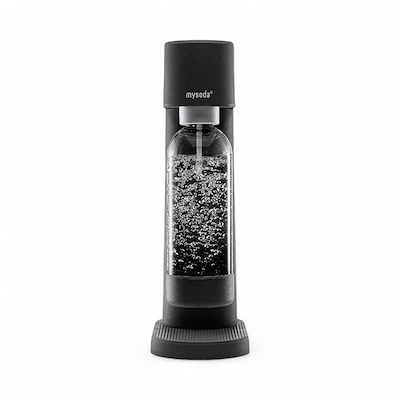 MySoda Woody sodavandsmaskine sort inkl. flaske + kulsyrepatron