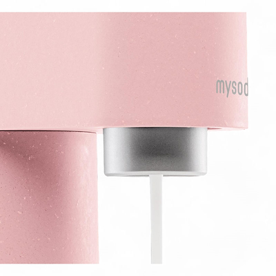 MySoda Woody sodavandsmaskine pink inkl. flaske + kulsyrepatron