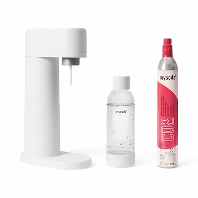 MySoda Woody sodavandsmaskine hvid inkl. flaske + kulsyrepatron