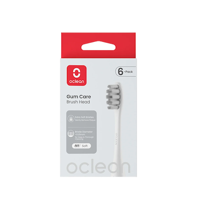 Oclean Gum Care børstehoved 6-pak hvid