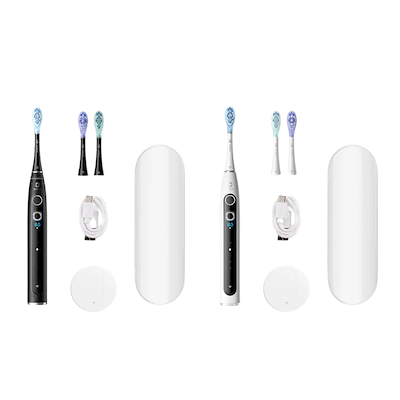 Oclean X Pro 20 S Duo sæt elektrisk tandbørste hvid og sort 2 stk.