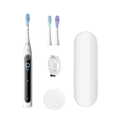 Oclean X Pro 20 elektrisk tandbørste hvid med 3 børstehoveder