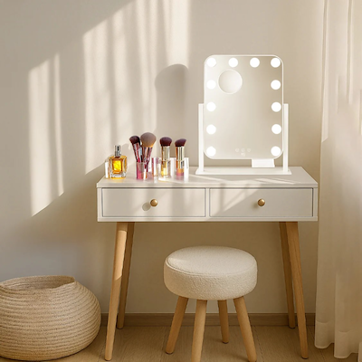 E&C by Wilfa Shine makeup spejl med 12 LED