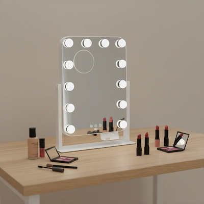 E&C by Wilfa Shine makeup spejl med 12 LED