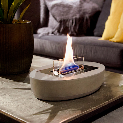 Tenderflame Carnation bordpejs beton grå 32 cm