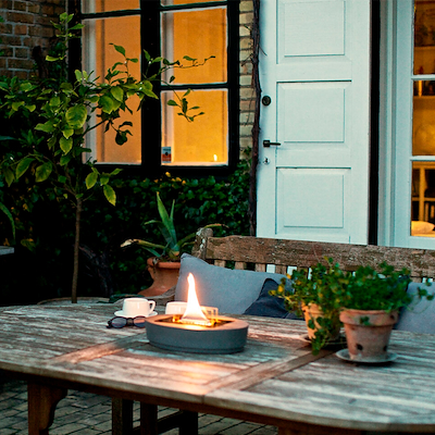 Tenderflame Carnation bordpejs beton grå 32 cm