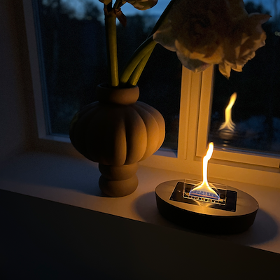 Tenderflame Carnation bordpejs sort 1100 watt