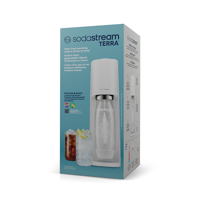 SodaStream Terra danskvandsmaskine hvid 1 liter inkl. kulsyrepatron