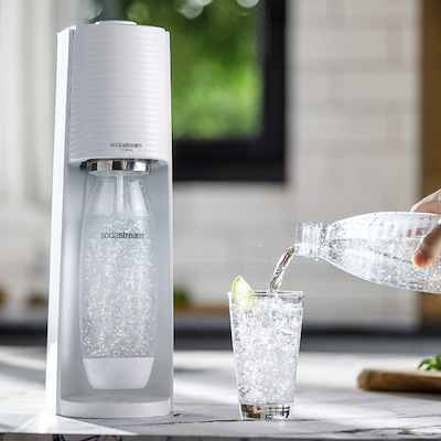SodaStream Terra danskvandsmaskine hvid 1 liter inkl. kulsyrepatron