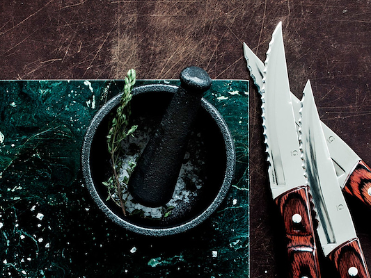 Gense Old Farmer Classic steakkniv rød 23,5 cm