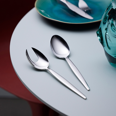 Gense Twist serveringsbestik blankt stål 22 cm