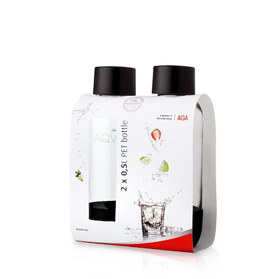 Aqvia PET flaske sort 2 stk. 500 ml
