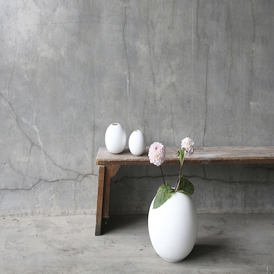 COOEE Ball vase hvid 20 cm