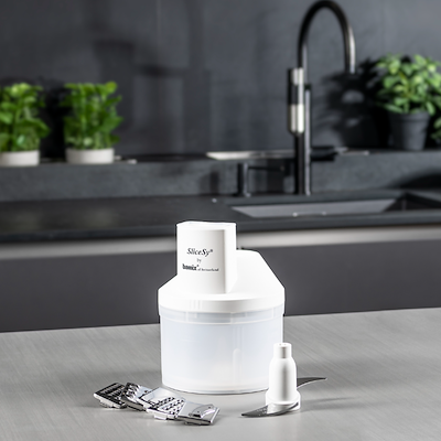 Bamix SliceSy til stavblender hvid