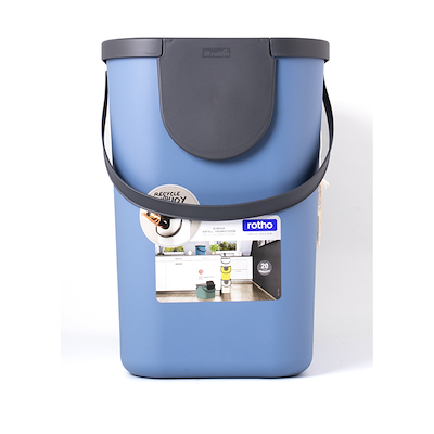 Rotho affaldsspand 25 liter blå