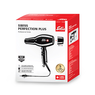 Solis Swiss Perfection Black Plus hårtørrer 2300 watt