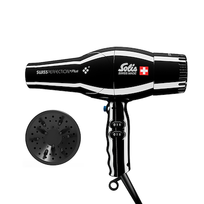 Solis Swiss Perfection Black Plus hårtørrer 2300 watt