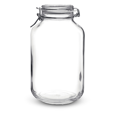 Bormioli Henkogningsglas 3,0 liter firkantet glas