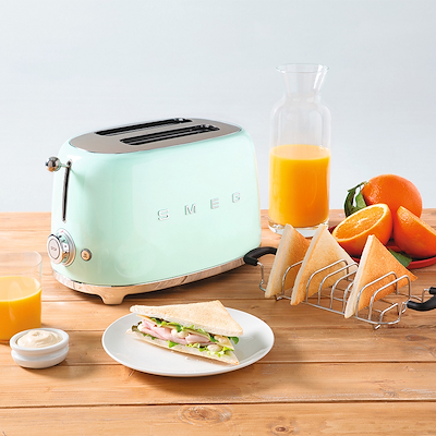 Smeg TSF01PGEU brødrister pastelgrøn 2 skiver 950 watt