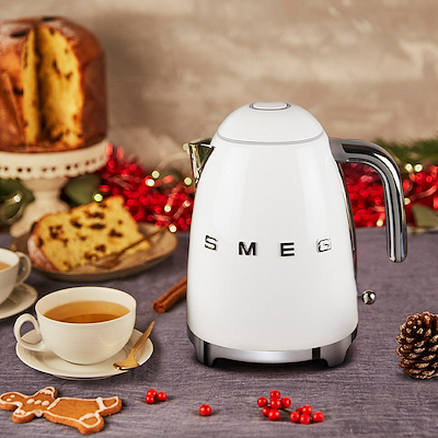 Smeg KLF03WHEU elkedel hvid 1,7 liter 2400 watt