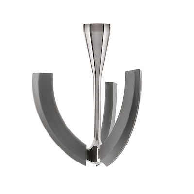 Smeg piskeris rustfrit stål med silikonekanter