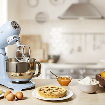 Smeg SMF03GREU køkkenmaskine pastelblå 4,8 liter 800 watt