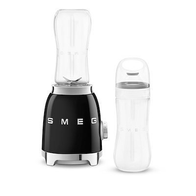 Smeg PBF01BLEU Personal blender sort inkl. 2 stk. flasker 0,6 liter