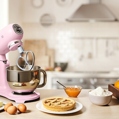 Smeg SMF03PGEU køkkenmaskine pink 4,8 liter 800 Watt