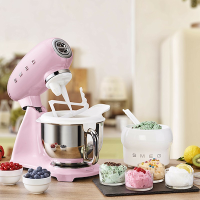 Smeg SMF03PGEU køkkenmaskine pink 4,8 liter 800 Watt