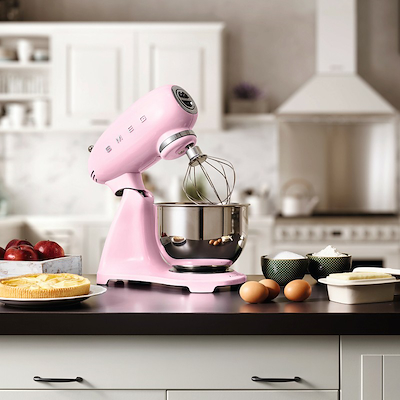 Smeg SMF03PGEU køkkenmaskine pink 4,8 liter 800 Watt