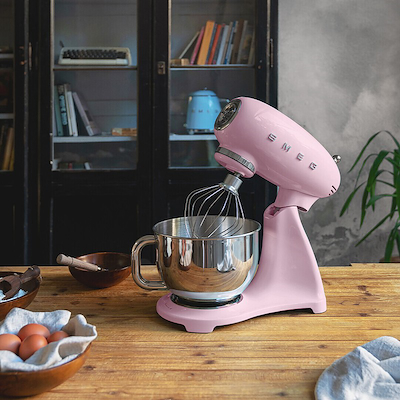 Smeg SMF03PGEU køkkenmaskine pink 4,8 liter 800 Watt