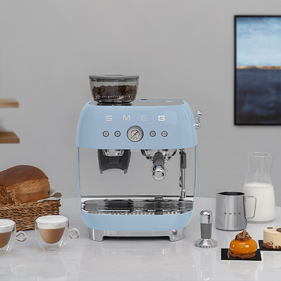 Smeg 50's Style manuel espressomaskine blå