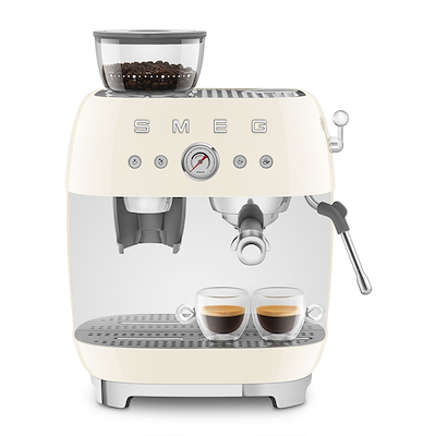 Smeg 50's Style manuel espressomaskine creme